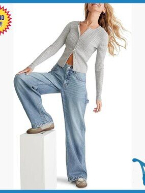 Baggy Carpenter Jeans, Low Rise, 90s Grunge Style, TENCEL Lyocell